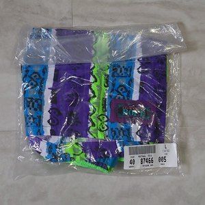 Vintage NWT Lightning Bolt Colorful Pattern Surf Board Shorts 14/16 Large